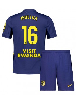 Billige Atletico Madrid Nahuel Molina #16 Bortedraktsett Barn 2025-26 Kortermet (+ Korte bukser)